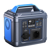 HKM-420243 Portable Solar Power Station 296Wh with Multiple Charging Options and LED Flashlight for Outdoor Use