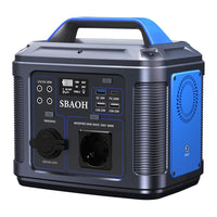 HKM-420243 Portable Solar Power Station 296Wh with Multiple Charging Options and LED Flashlight for Outdoor Use