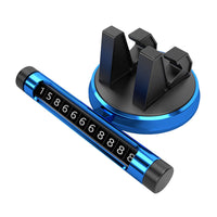 HKM-420243 Universal Multifunctional Car Phone Holder with Luminous Temporary Parking Number Plate, ABS & Silicone Material, Various Colors Available