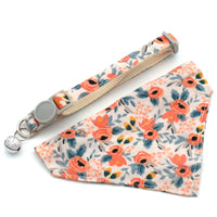 HKM-4202685 Floral Nylon Pet Triangular Scarf Collar - Adjustable for Small Pets