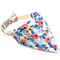 HKM-4202685 Floral Nylon Pet Triangular Scarf Collar - Adjustable for Small Pets