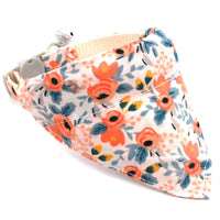 HKM-4202685 Floral Nylon Pet Triangular Scarf Collar - Adjustable for Small Pets