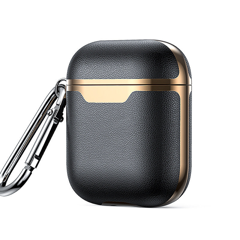 HKM-420371 Business Wireless Bluetooth Ear Case in Imitation Leather, Compatible with iPhone Models