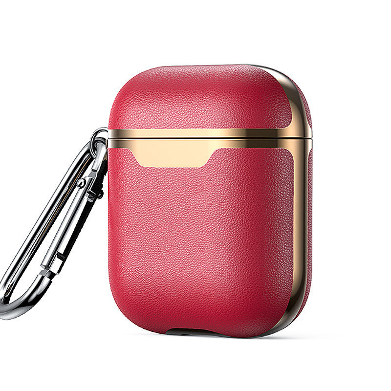 HKM-420371 Business Wireless Bluetooth Ear Case in Imitation Leather, Compatible with iPhone Models