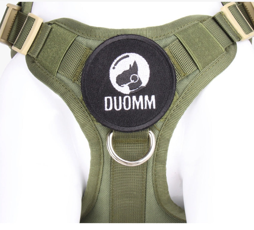 HKM-4204349 Large Tactical Oxford Dog Vest for Chest and Back Support - Adjustable Fit, Lightweight and Durable