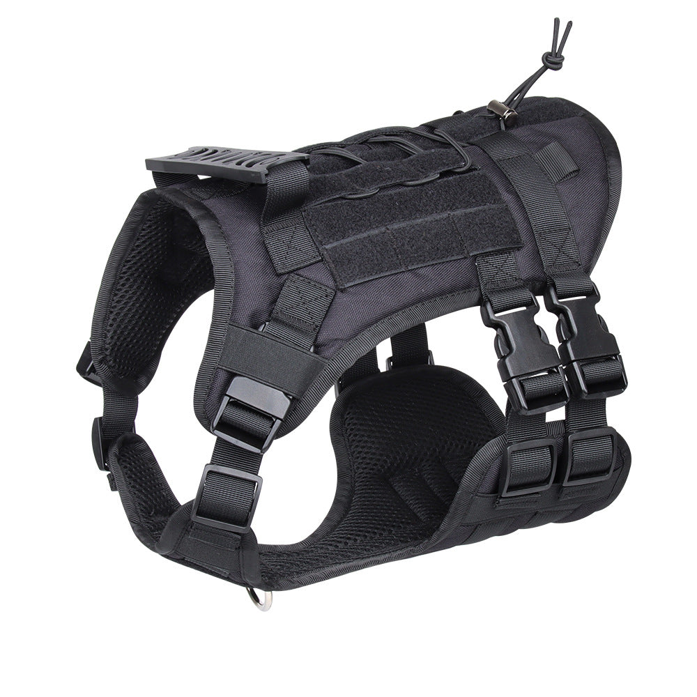 HKM-4204349 Large Tactical Oxford Dog Vest for Chest and Back Support - Adjustable Fit, Lightweight and Durable