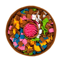 HKM-4204733 Pet Decompression Puzzle Mat for Food Hiding - Polyester, Brown and Lake Blue Options