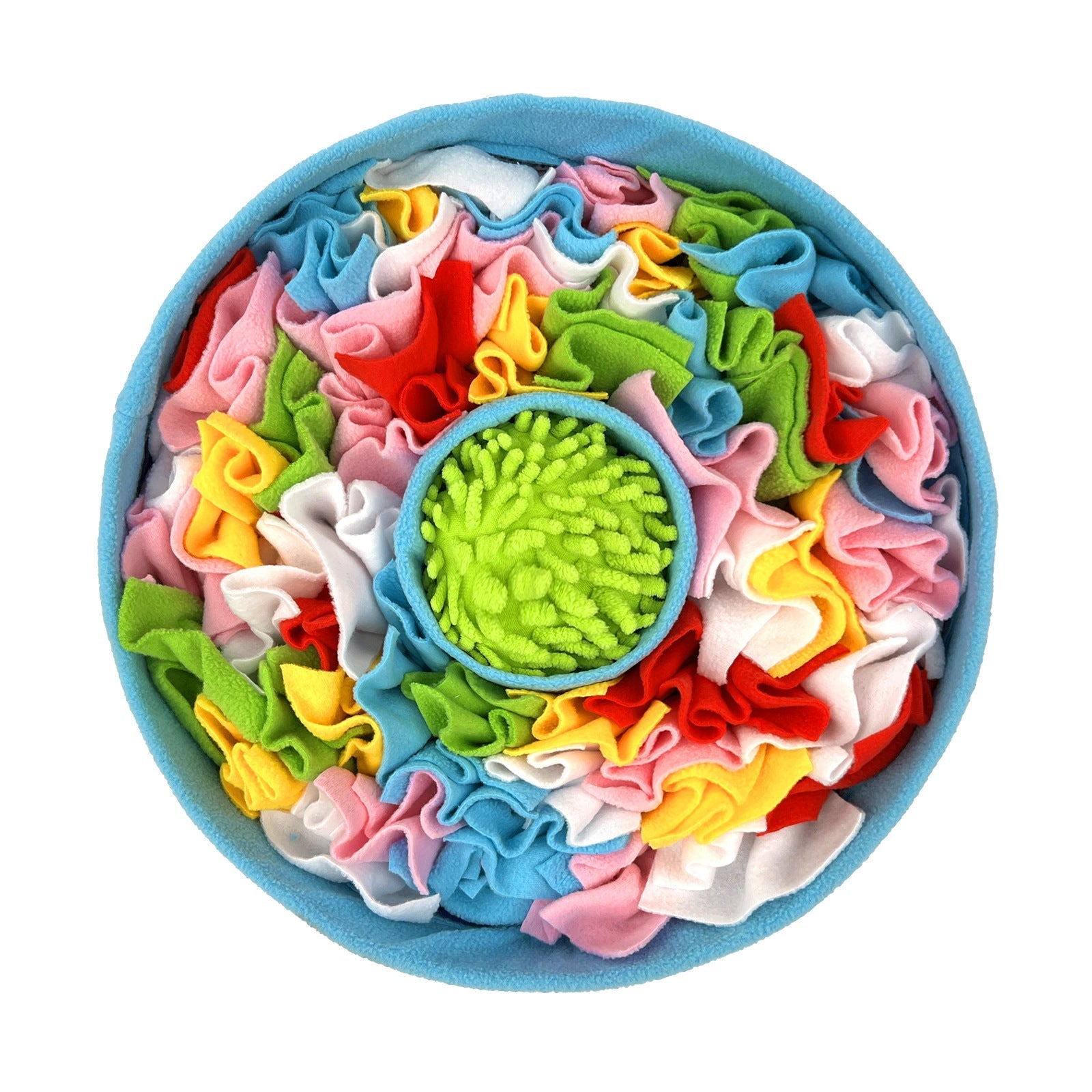 HKM-4204733 Pet Decompression Puzzle Mat for Food Hiding - Polyester, Brown and Lake Blue Options