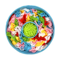 HKM-4204733 Pet Decompression Puzzle Mat for Food Hiding - Polyester, Brown and Lake Blue Options
