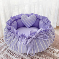 HKM-4205117 Small Dog and Cat Kennel - Soft Cotton Pet Bed with Elastic Filling and Easy Care