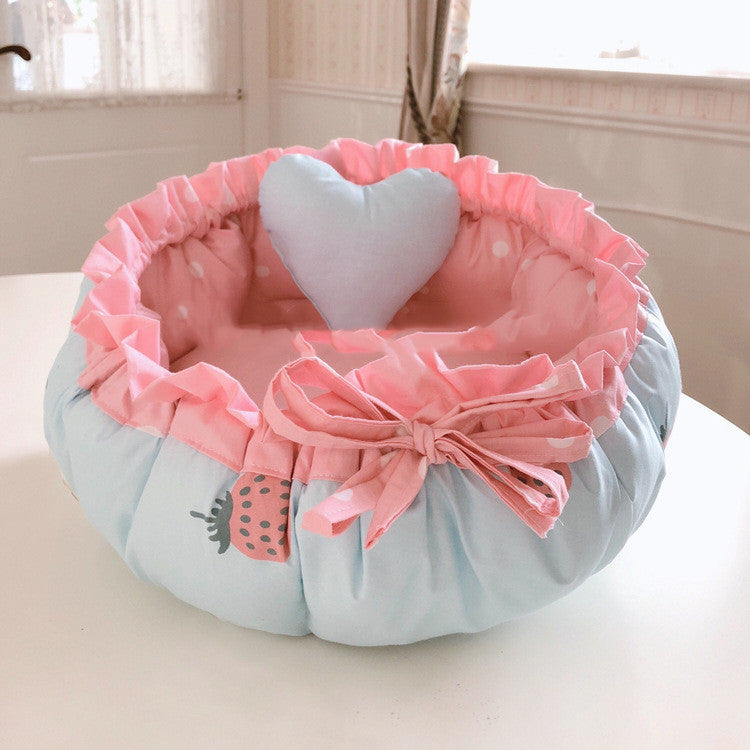 HKM-4205117 Small Dog and Cat Kennel - Soft Cotton Pet Bed with Elastic Filling and Easy Care