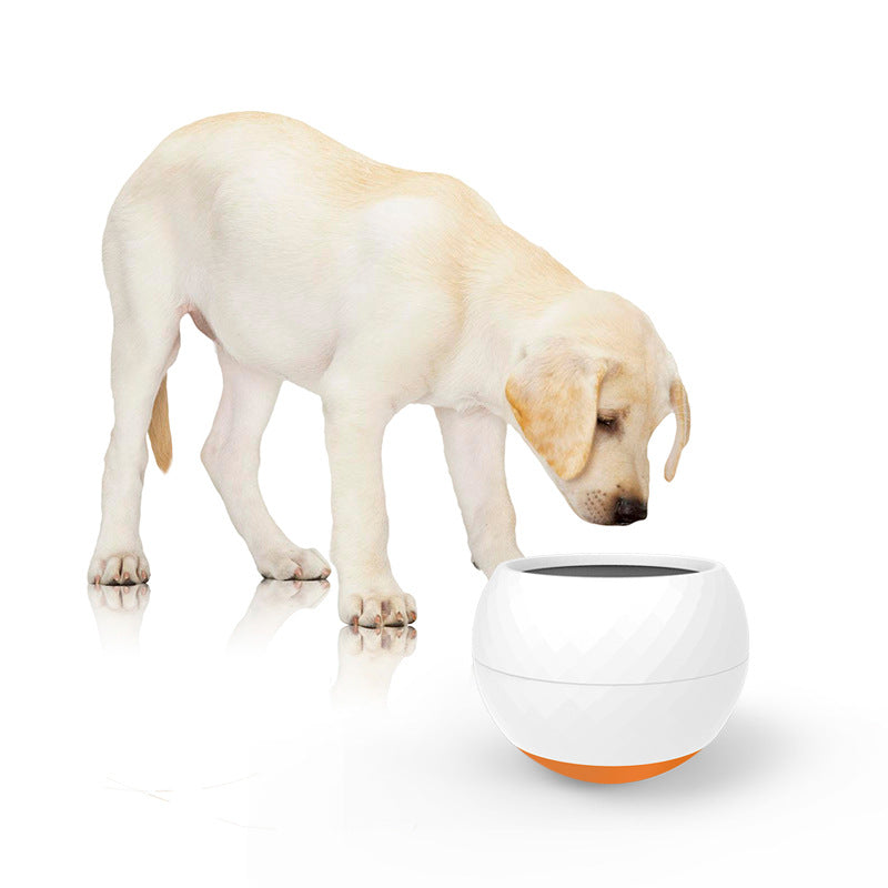 HKM-4205245 Pet Tumbler Bowl for Dogs and Cats - Slow Eating Design with Anti-Tipping Feature, Gray and Orange