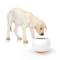 HKM-4205245 Pet Tumbler Bowl for Dogs and Cats - Slow Eating Design with Anti-Tipping Feature, Gray and Orange