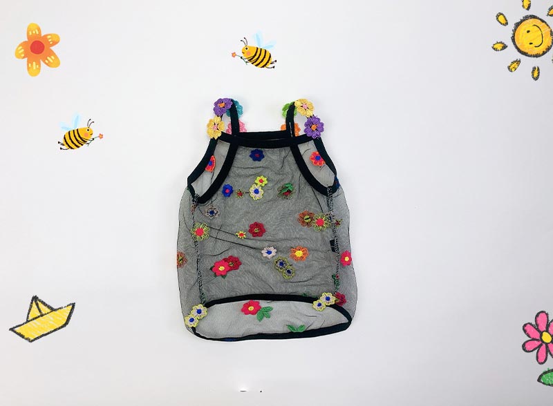 HKM-4205629 Breathable Floral Pet Apparel for Dogs in Multiple Sizes