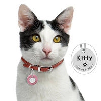HKM-4206909 Heart-Shaped Metal Keychain for Pet Cat Lovers - 25mm Pendant