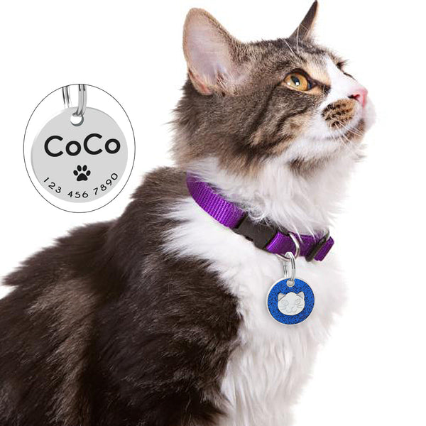 HKM-4206909 Heart-Shaped Metal Keychain for Pet Cat Lovers - 25mm Pendant