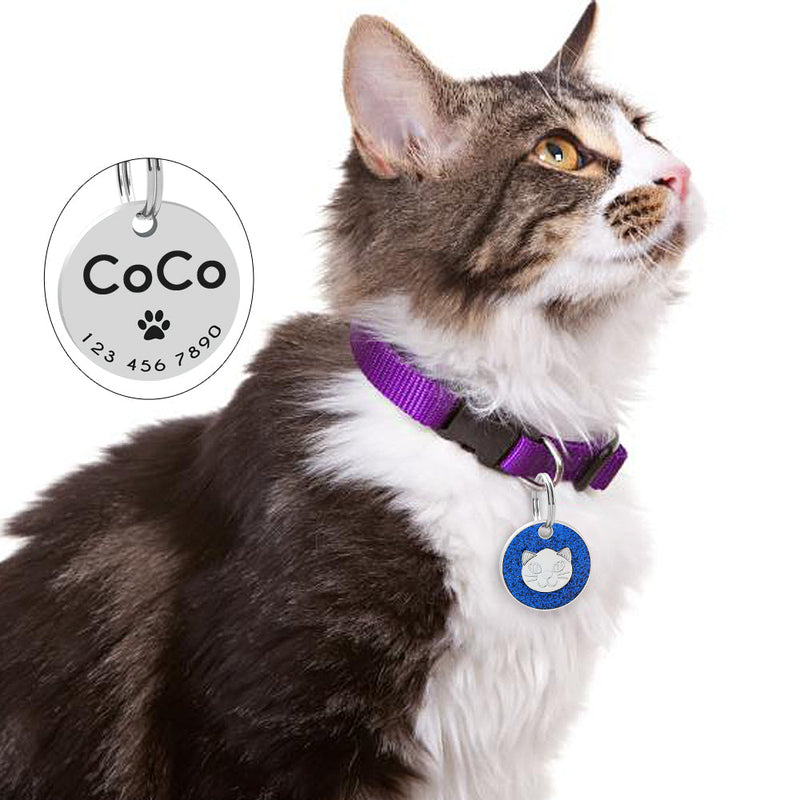 HKM-4206909 Heart-Shaped Metal Keychain for Pet Cat Lovers - 25mm Pendant