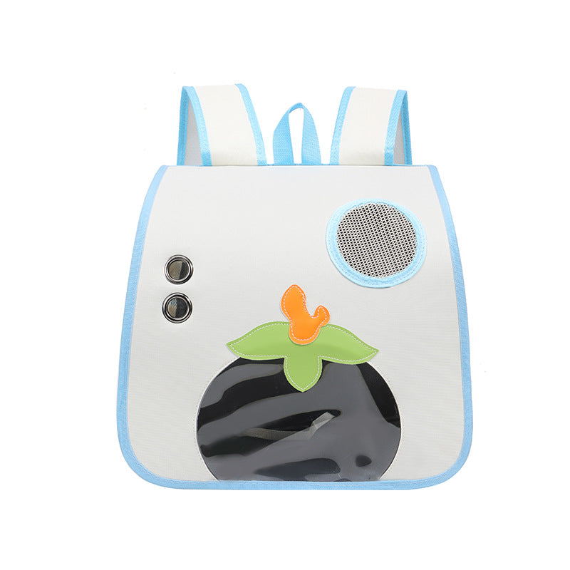 HKM-4207293 Large Capacity Lightweight Pet Backpack with Cartoon Design for Cats - Comfortable and Breathable, Nylon Material