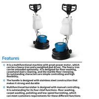 HKM-420755 Marble Floor Cleaning and Polishing Machine with Automatic Scrubbing and Waxing Function