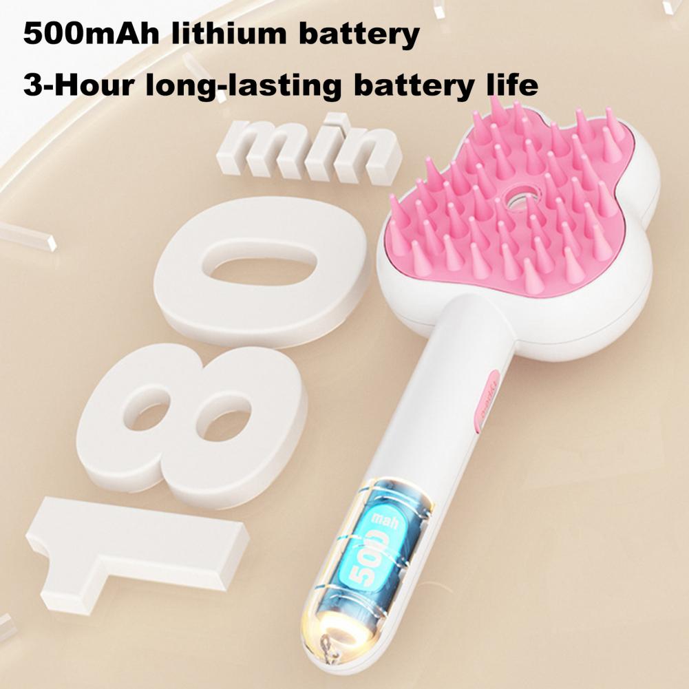 HKM-4208317 Rechargeable Cat Spray Comb with Hot Steam Technology for Effective Grooming and Shedding Control