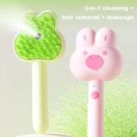 HKM-4208317 Rechargeable Cat Spray Comb with Hot Steam Technology for Effective Grooming and Shedding Control