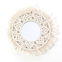 HKM-420883 European Style Circular Makeup Mirror Tapestry for Home Decoration - 35cm Diameter