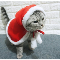 HKM-4209213 Red Pet Cloak for Cats and Small Dogs - Soft Christmas Dress for Festive Occasions