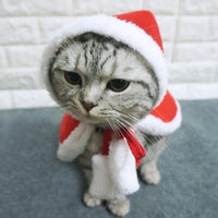 HKM-4209213 Red Pet Cloak for Cats and Small Dogs - Soft Christmas Dress for Festive Occasions