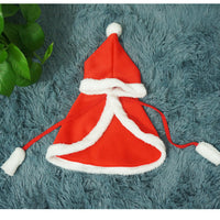 HKM-4209213 Red Pet Cloak for Cats and Small Dogs - Soft Christmas Dress for Festive Occasions