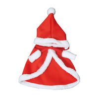 HKM-4209213 Red Pet Cloak for Cats and Small Dogs - Soft Christmas Dress for Festive Occasions