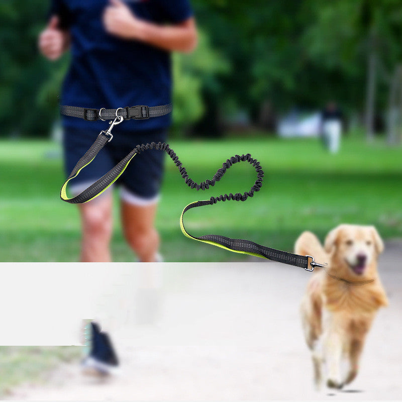 HKM-4210621 Adjustable Dog Walking Belt with Detachable Shockproof Traction Rope, 190cm Length