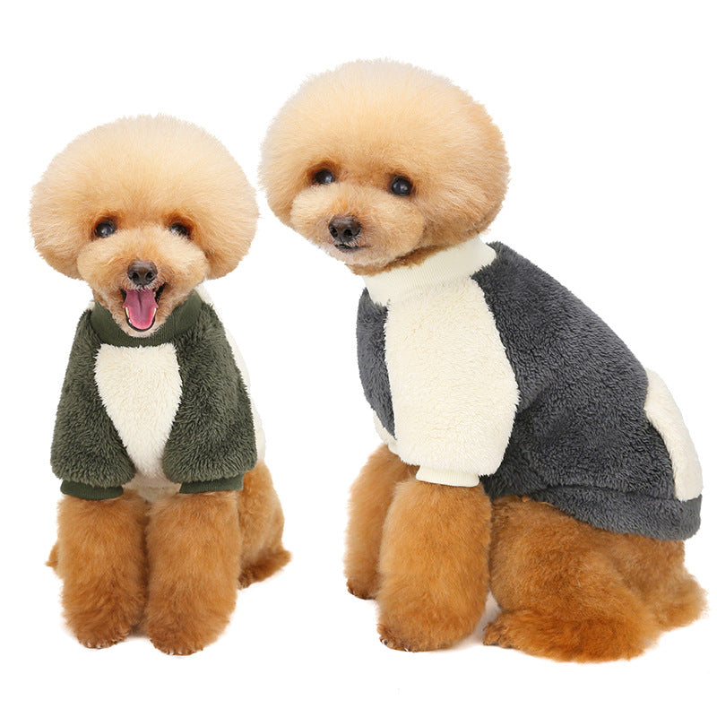 HKM-4211389 Warm Micro-Elastic Round Neck Pet Clothes with Pocket for Dogs