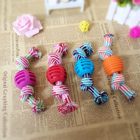 HKM-4211645 Cotton Rope Double Knot Ball Dog Toy for Tooth Cleaning and Chewing