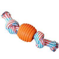 HKM-4211645 Cotton Rope Double Knot Ball Dog Toy for Tooth Cleaning and Chewing