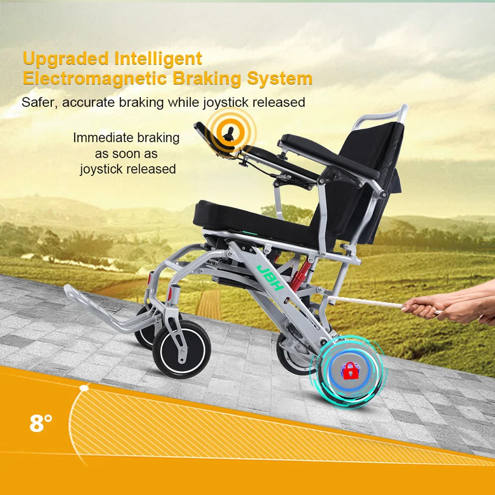 HKM-421203 Electric Wheelchair with Removable Battery, 24V Motor, Aluminum Alloy Frame, 20km Range, 120 kg Capacity