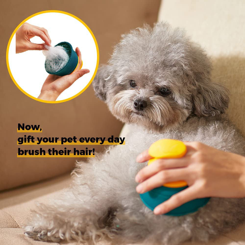 HKM-421267 Pet Double-Sided Silicone Combing Brush for Effective Fur Care and Gentle Massage