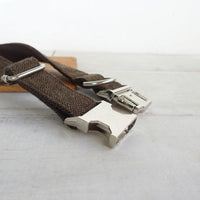 HKM-4212797 Adjustable Dark Brown Polyester Dog Collar Ring - Scalable Size XS to XL