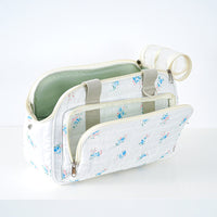HKM-4213053 Portable Canvas Crossbody Dog Carrier Bag - Small Pet Travel Shoulder Bag in Blue