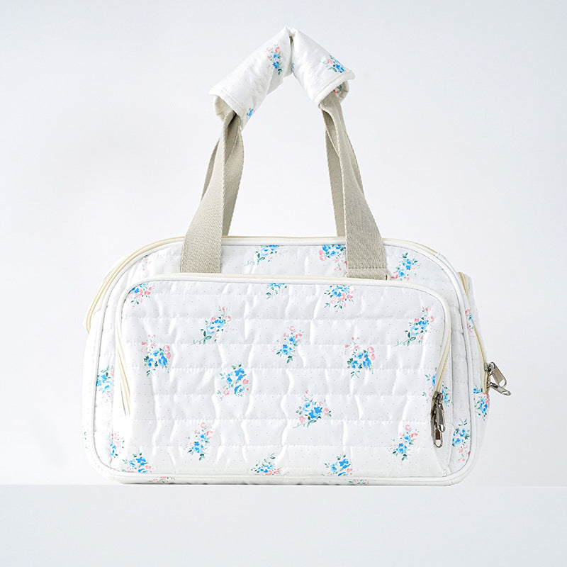 HKM-4213053 Portable Canvas Crossbody Dog Carrier Bag - Small Pet Travel Shoulder Bag in Blue