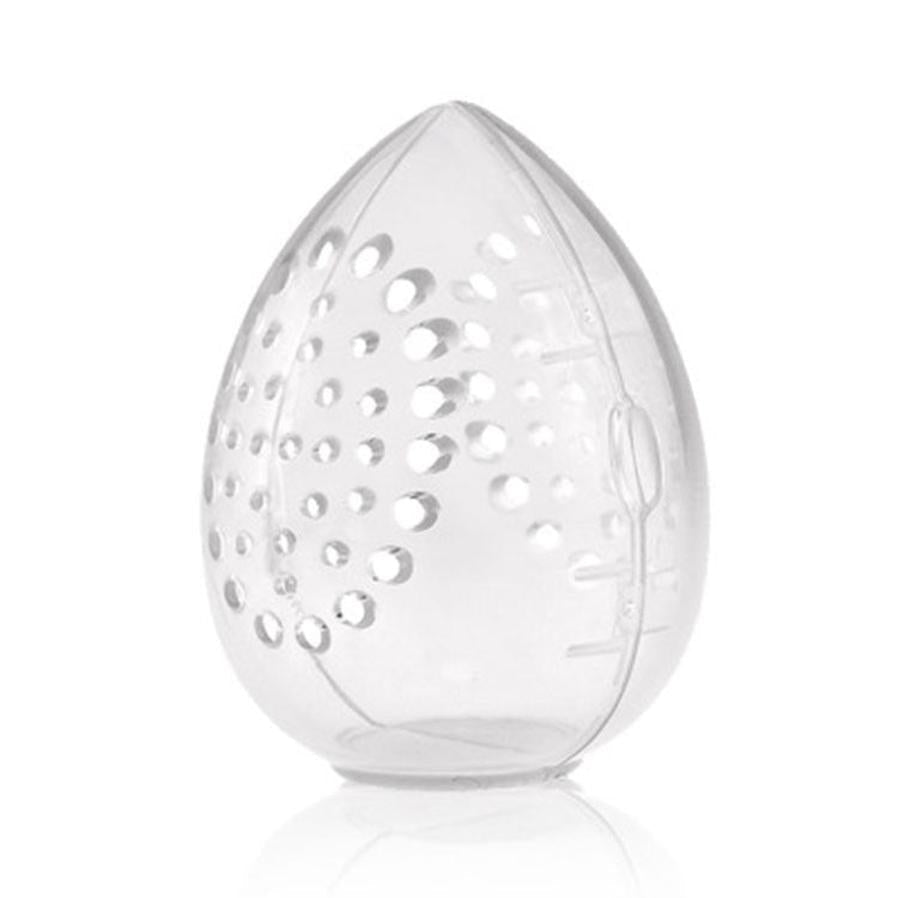 HKM-421395 Transparent Dry Powder Puff Storage Box - Lightweight PP Plastic, 55x75mm