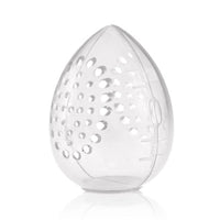 HKM-421395 Transparent Dry Powder Puff Storage Box - Lightweight PP Plastic, 55x75mm