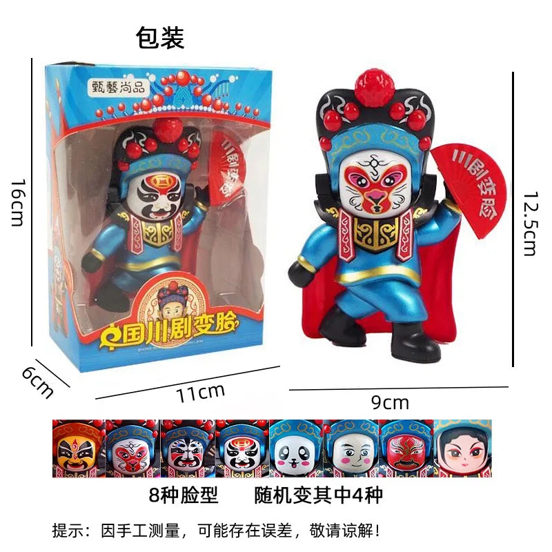 HKM-421459 Peking Opera Face-Changing Doll PVC Model Action Figure for Collectors and Play