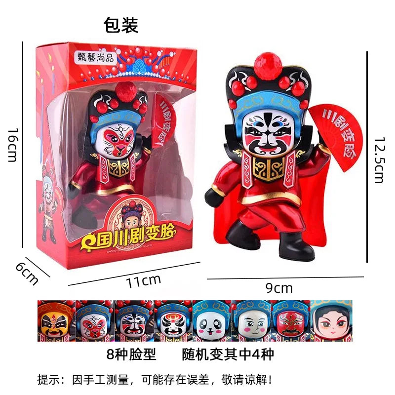 HKM-421459 Peking Opera Face-Changing Doll PVC Model Action Figure for Collectors and Play