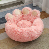 HKM-4214845 Cozy Plush Hand-Shaped Pet Bed in Gradient Colors for Dogs