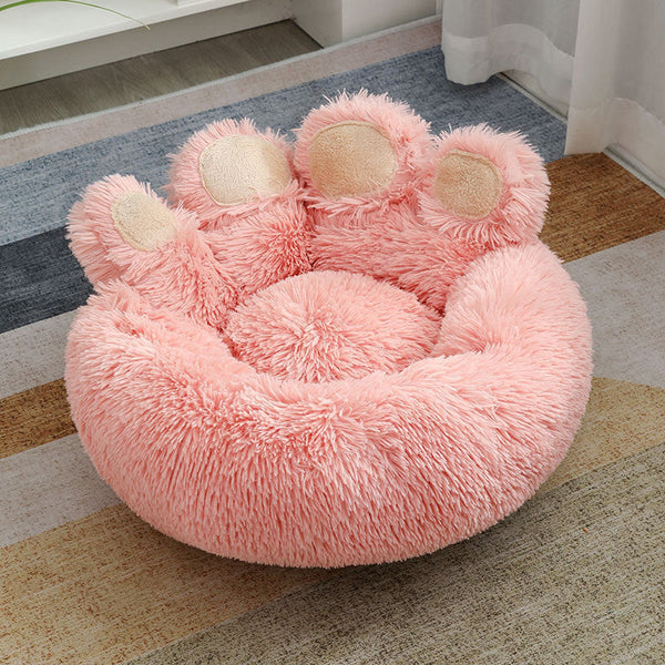 HKM-4214845 Cozy Plush Hand-Shaped Pet Bed in Gradient Colors for Dogs