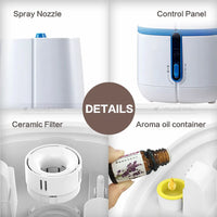 HKM-421523 Desktop Ultrasonic Cool Mist Humidifier 2L Capacity for Home and Office Use