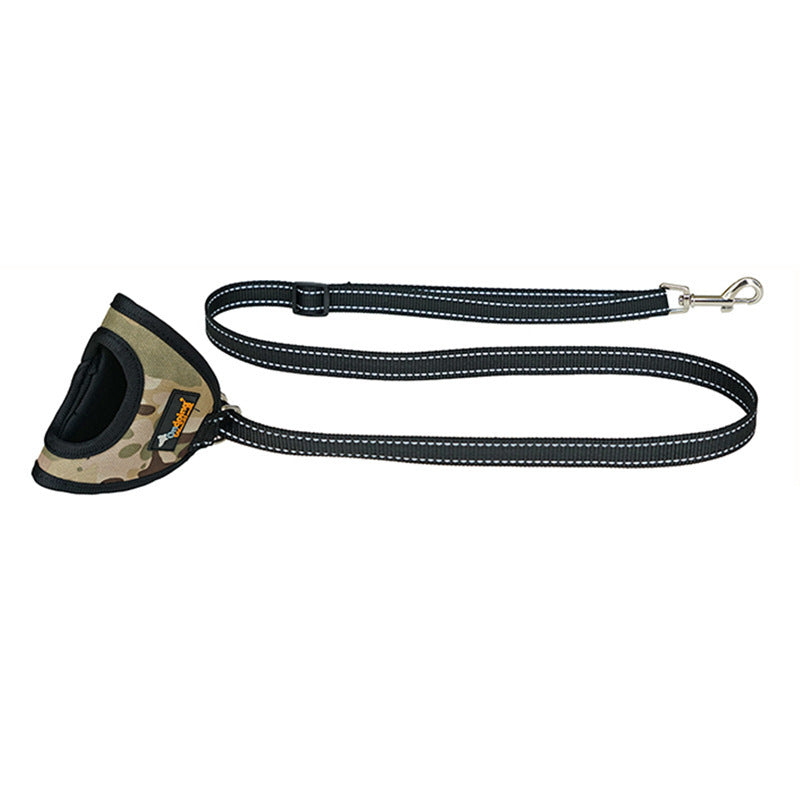 HKM-4216381 Reflective Dog Harness with Adjustable Traction Tape - 140cm Rope Length, Camouflage Colors