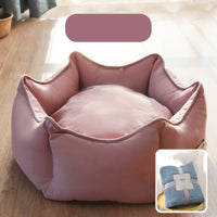 HKM-4216637 Cozy Removable Cat Litter Bed with Washable Blanket for All Seasons