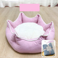 HKM-4216637 Cozy Removable Cat Litter Bed with Washable Blanket for All Seasons