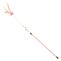 HKM-4217405 Cat Playing Rod with Glutinous Rice Ball, Steel Wire Teaser, 60cm Length, Multiple Colors Available